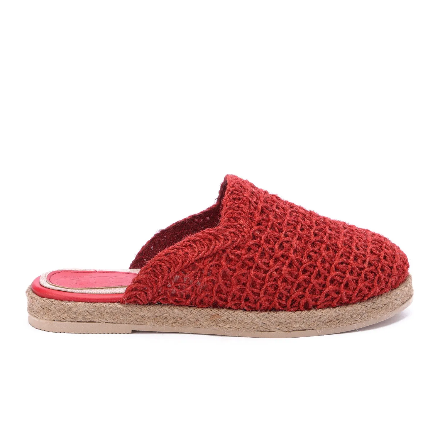 Flat Sole Slip-On Clogs-Red