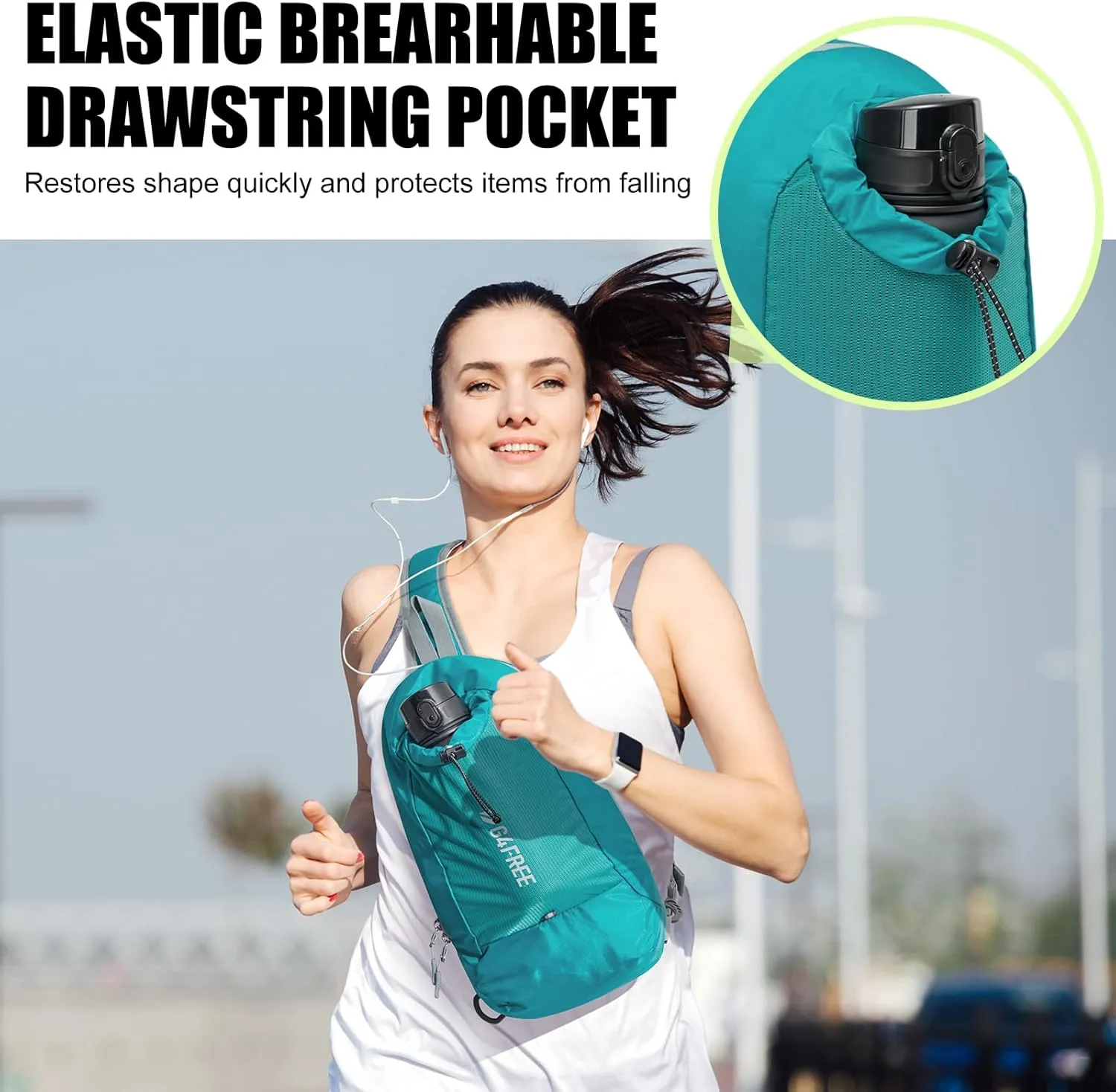 G4Free Sling Bag RFID Blocking Lightweight Crossbody Backpack Chest Shoulder Bag for Travel Sports Running Hiking