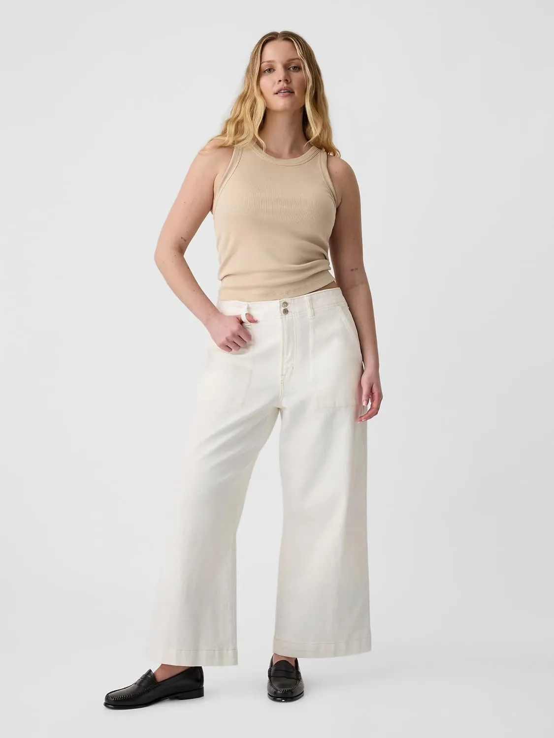 GAP Women's High Rise Wide Leg Jeans