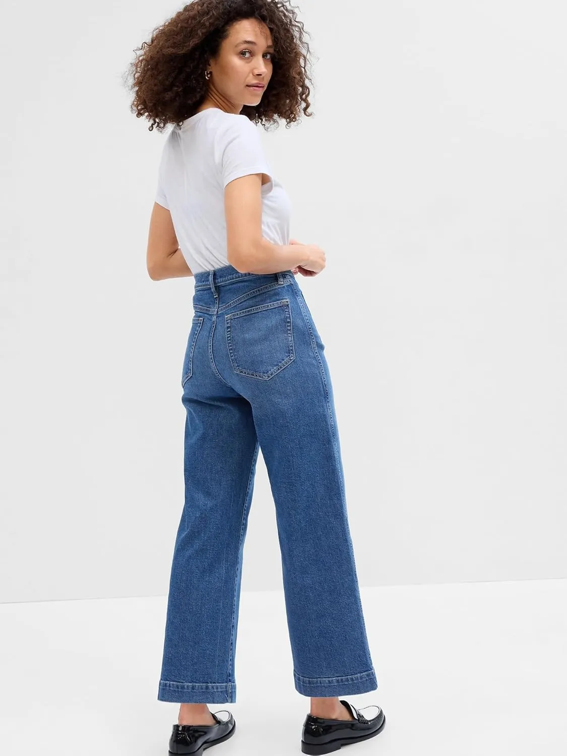 GAP Women's High Rise Wide Leg Jeans