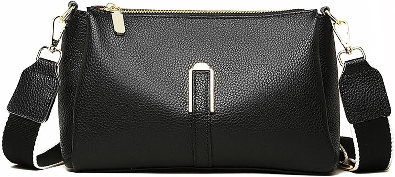 Genuine Leather Crossbody Purses for Women with Adjustable Shoulder Strap Women's Pockets Handbags