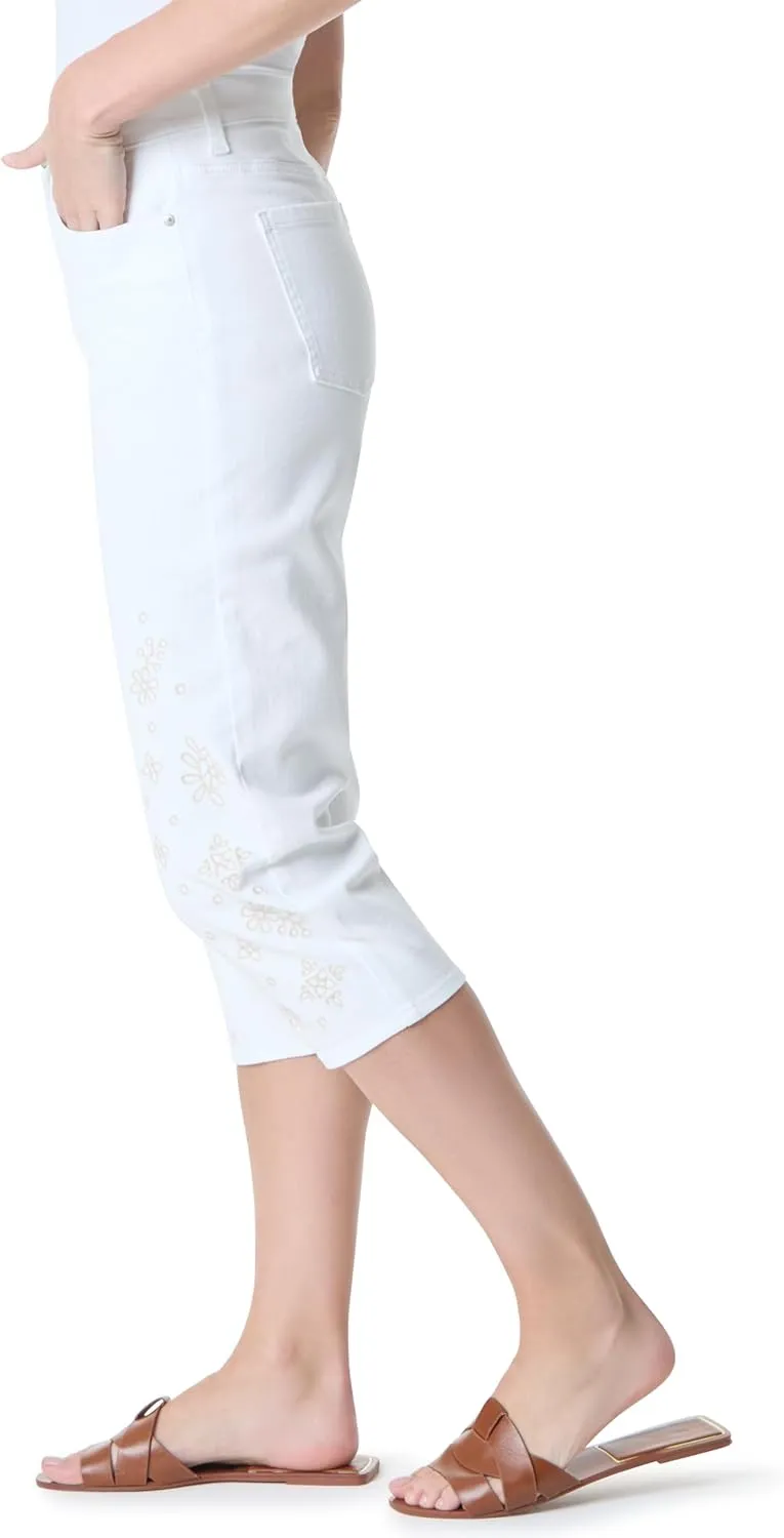Gloria Vanderbilt Women's Amanda Capri with High Rise Straight Standard