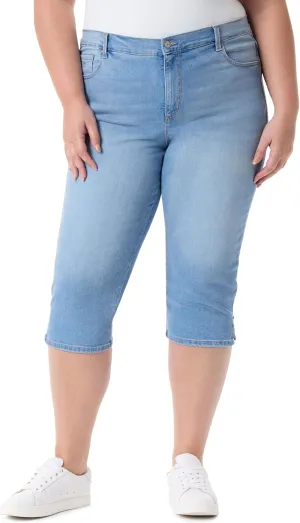 Gloria Vanderbilt Women's Amanda Capri with High Rise Straight Standard