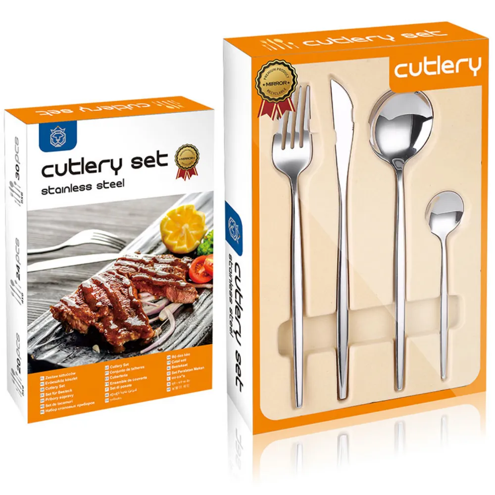 Gold-Plated Stainless Steel Flatware Set - 24 Pieces