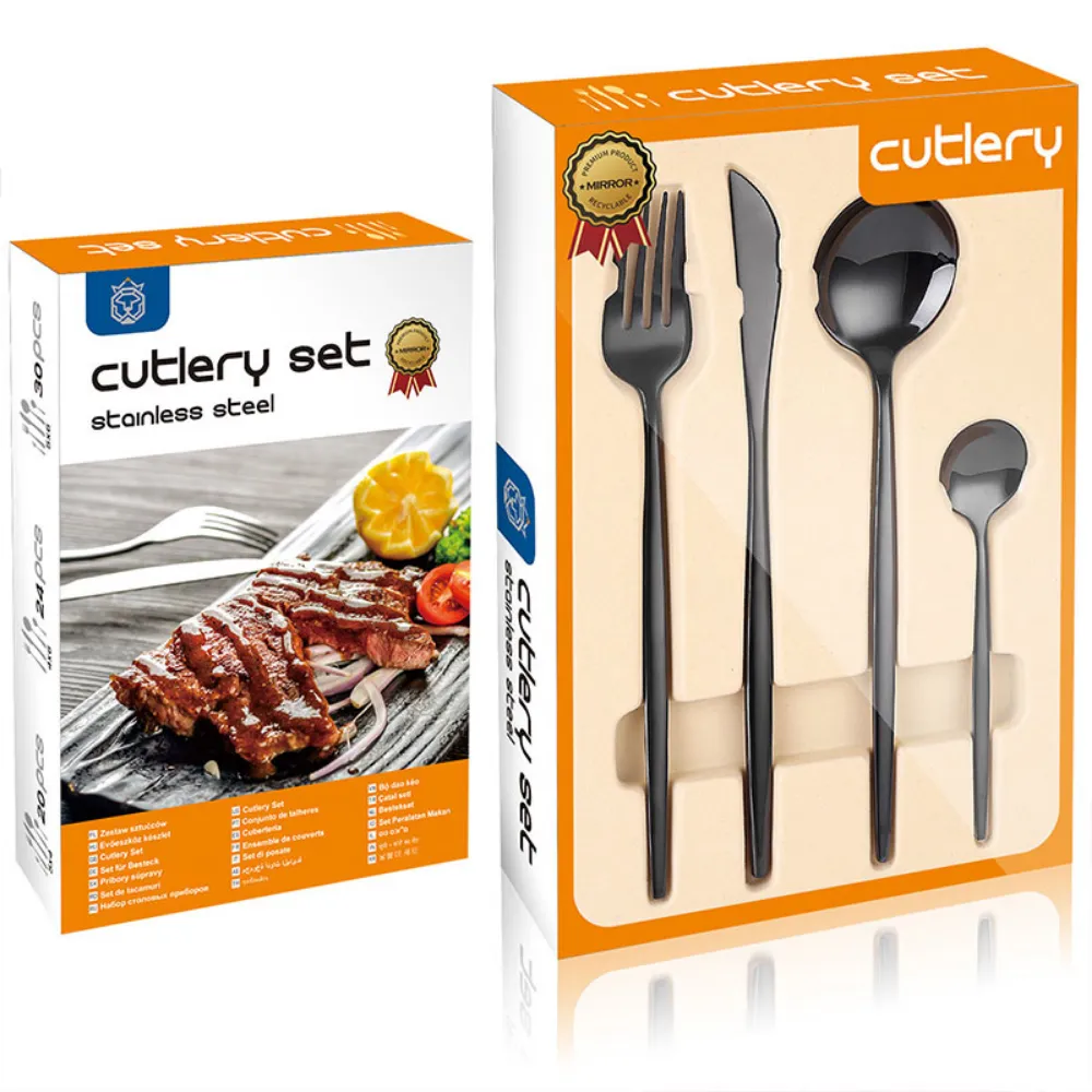 Gold-Plated Stainless Steel Flatware Set - 24 Pieces