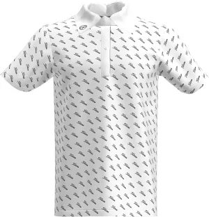 Golf Polo Shirts for Men - Mens Polo Golf Shirts with Titties Pattern Short Sleeve - Comfortable Collared Performance Polo Shirt - Moisture-Wicking and Anti-Wrinkle (XXL) White
