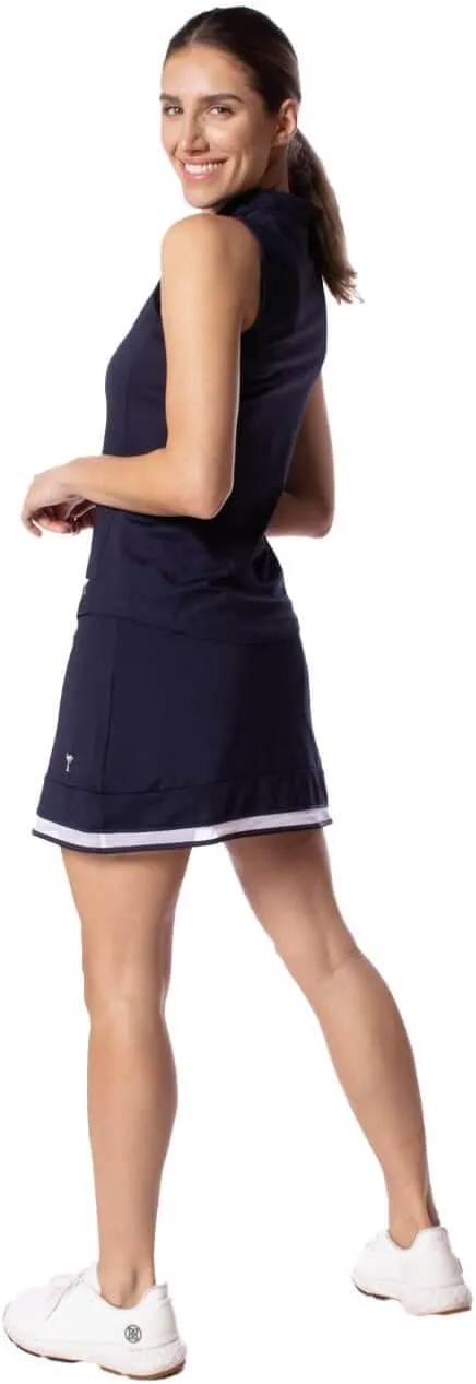 GOLFTINI Women's Zip Golf Polo - Sleeveless, Lightweight, Moisture-Wicking, UPF, 4-Way Stretch for Sports