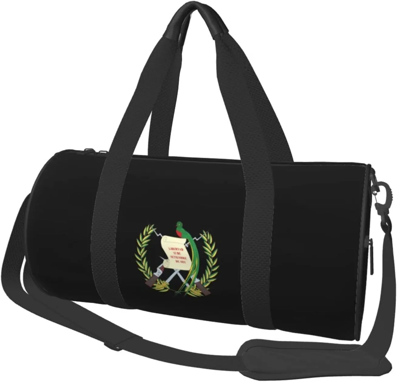 Guatemala flag symbol Convertible Garment Bag with Shoulder Strap, Carry on Garment Duffel Bag for Men Women - Rolling Foldable for Travel Luggage Bags (Black)