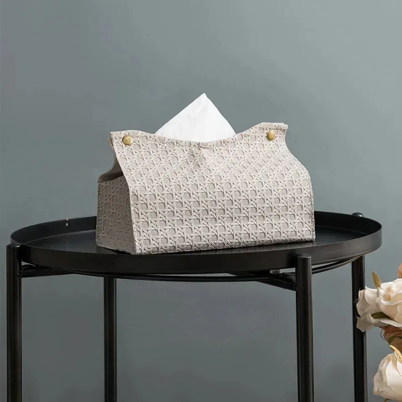 Hearthside Rattan Weave Tissue Box Cover