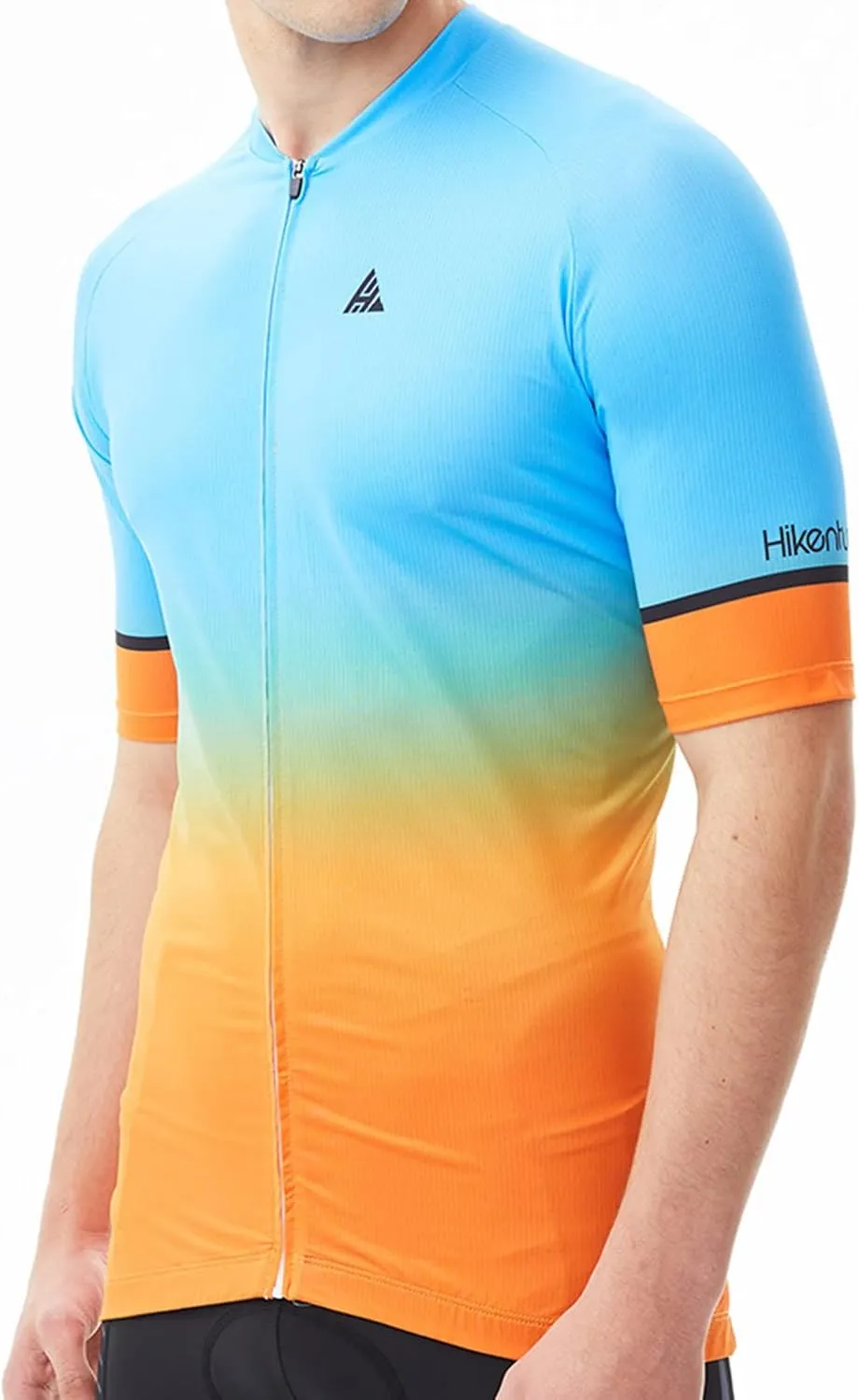 Hikenture Cycling Jersey for Men, Quick Dry Short Sleeve Bike Shirts with 3 Rear Pockets