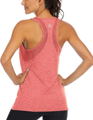 ICTIVE Workout Tank Tops for Women Loose Fit Yoga Mesh Racerback Open Back Muscle Shirts
