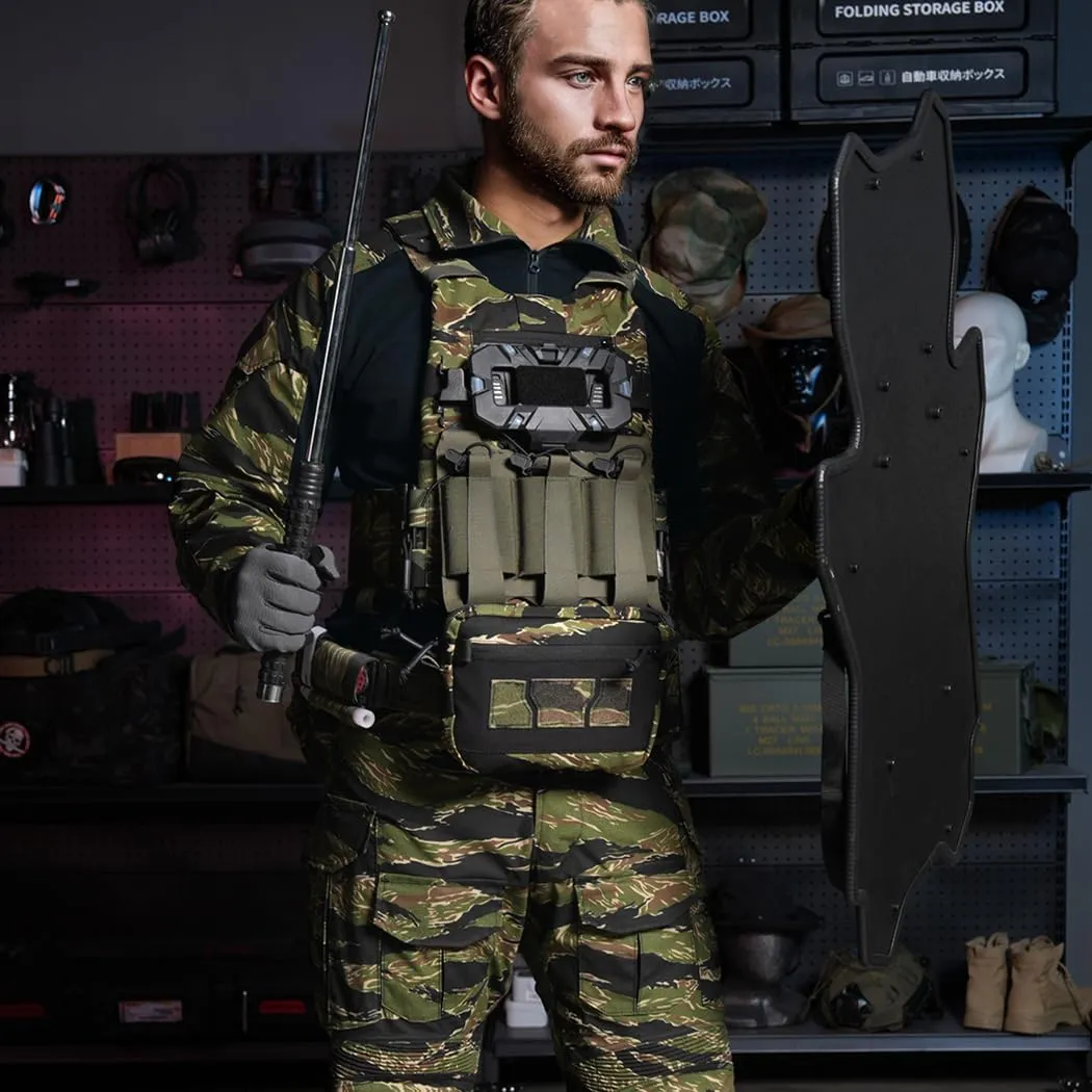 IDOGEAR SPORTS G3 Combat Shirts Mens Tactical Shirt with Elbow Pads 1/4 Zipper Collar Long Sleeves Top Military Clothing