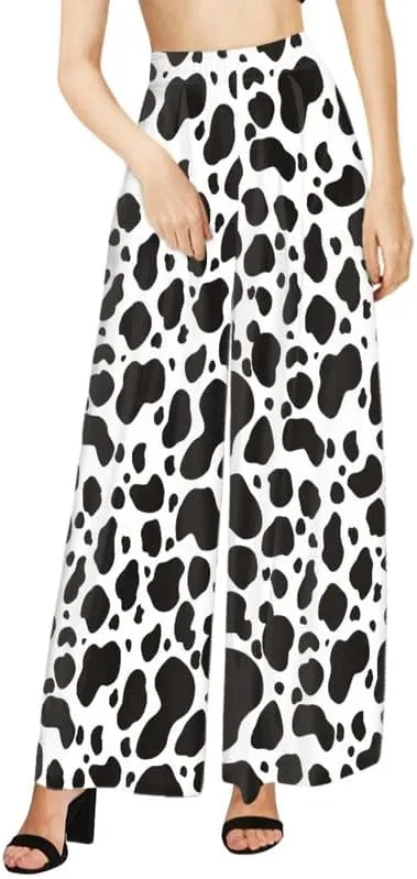 Irisjudy Women's Casual Lounge Pants Plus Size 3XL, Tropical Floral Comfy Stretchy Wide Leg Palazzo Pants Loose Home Legging