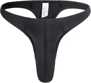 JEsilunmaMY Men's Ice Silk G-String Low Waist Elephant Nose Pouch Thong Briefs See Through Sexy Panties Bikini Underwear