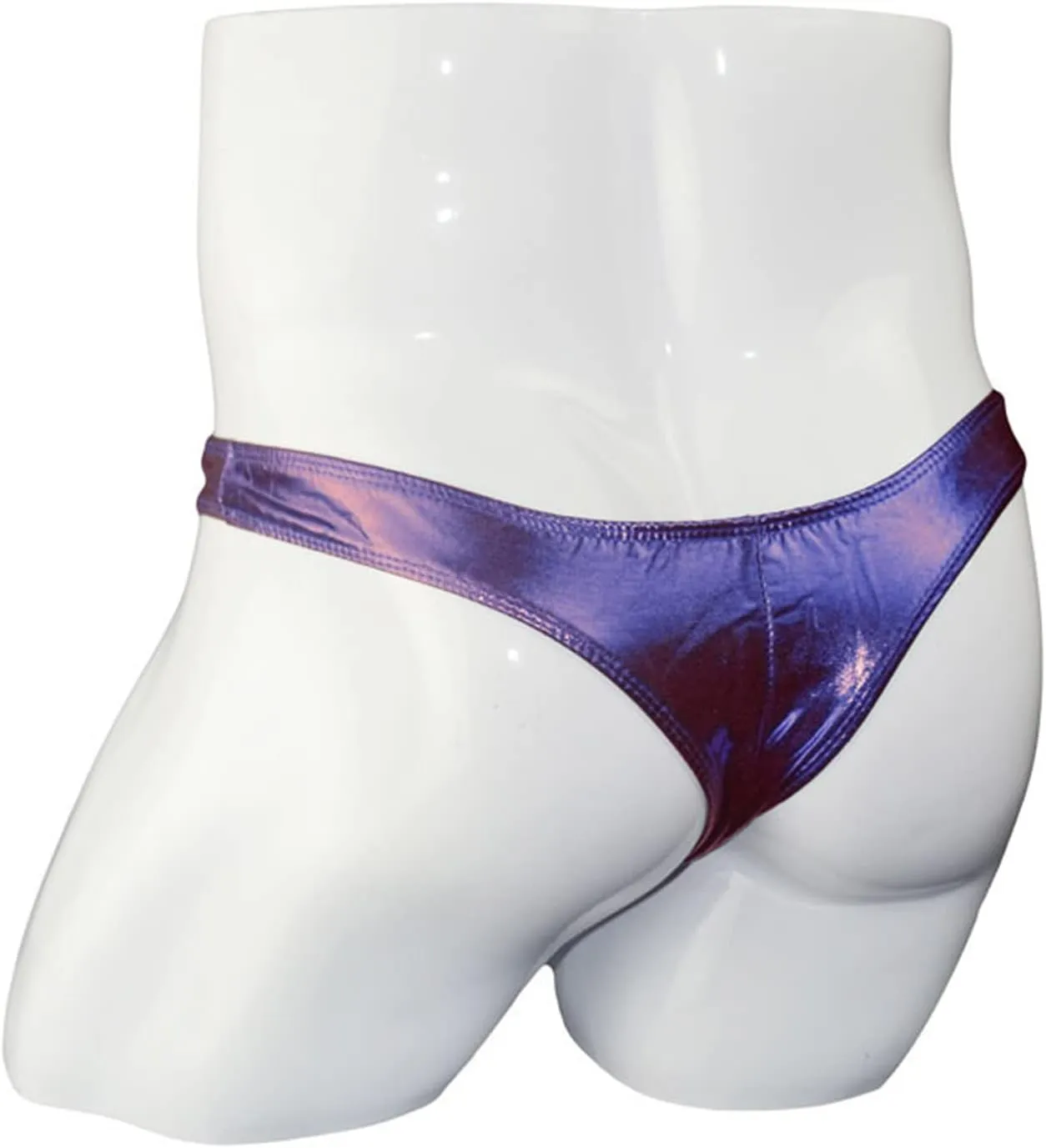 JEsilunmaMY Shiny Leather Briefs for Men Low Rise Elephant Nose Bulge Pouch Thongs Athletic Supporter G-Strings Underwear