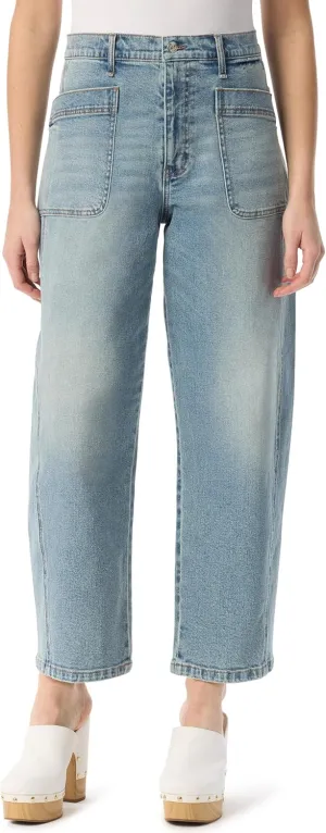 Jessica Simpson Women's Relaxed Barrel Zip Front Wide Leg Ankle Standard