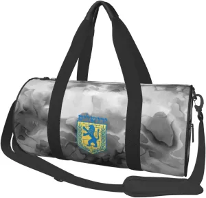 Jewish Israel Emblem of Jerusalem Convertible Garment Bag with Shoulder Strap, Carry on Garment Duffel Bag for Men Women - Rolling Foldable for Travel Luggage Bags (Black)