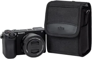 KIWIFOTOS Travel Camera Bag with Strap, Camera Carrying Case for Fuji X100VI X100V X100F GFX100RF Sony A6700 A6600 A6000 A6100 Ricoh GR III CANON POWERSHOT V1 Compact Camera Bags Black