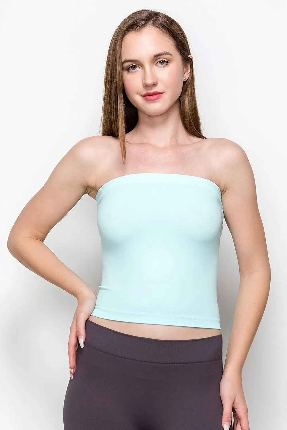 Kurve Medium Length Bandeau Bra Top - UV Protective Fabric UPF 50  (Made with Love in The USA)