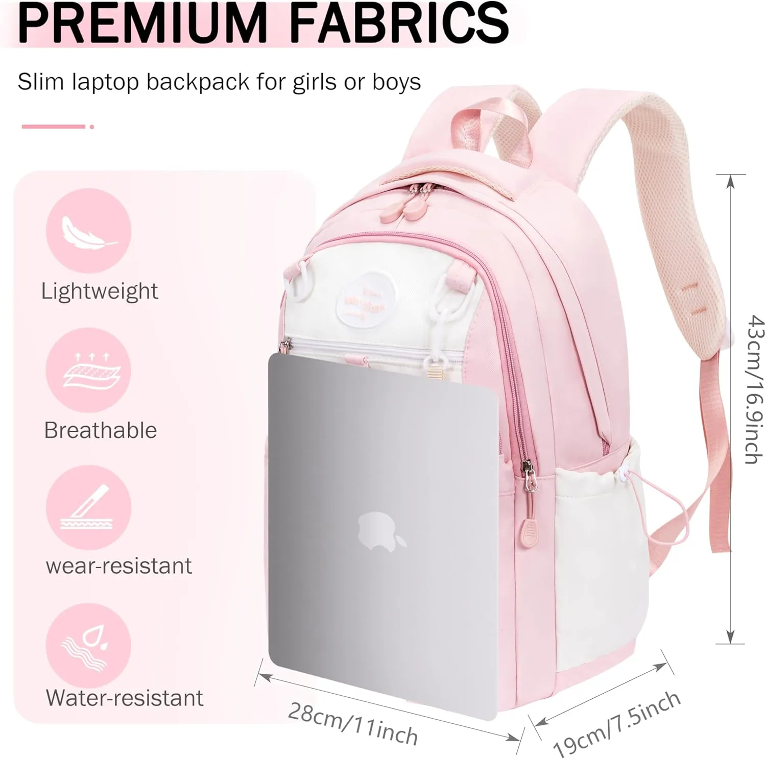 Large Ita Bag Backpack with insert Pin Display Backpack for Anime Cosplay Laptop Backpack 15in Dopamine Color Ita Bag with Window Pink