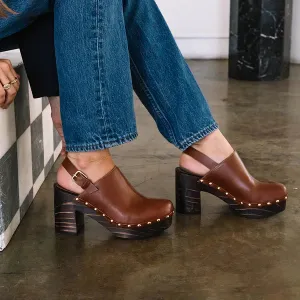 Liberty Leather Clog Heels