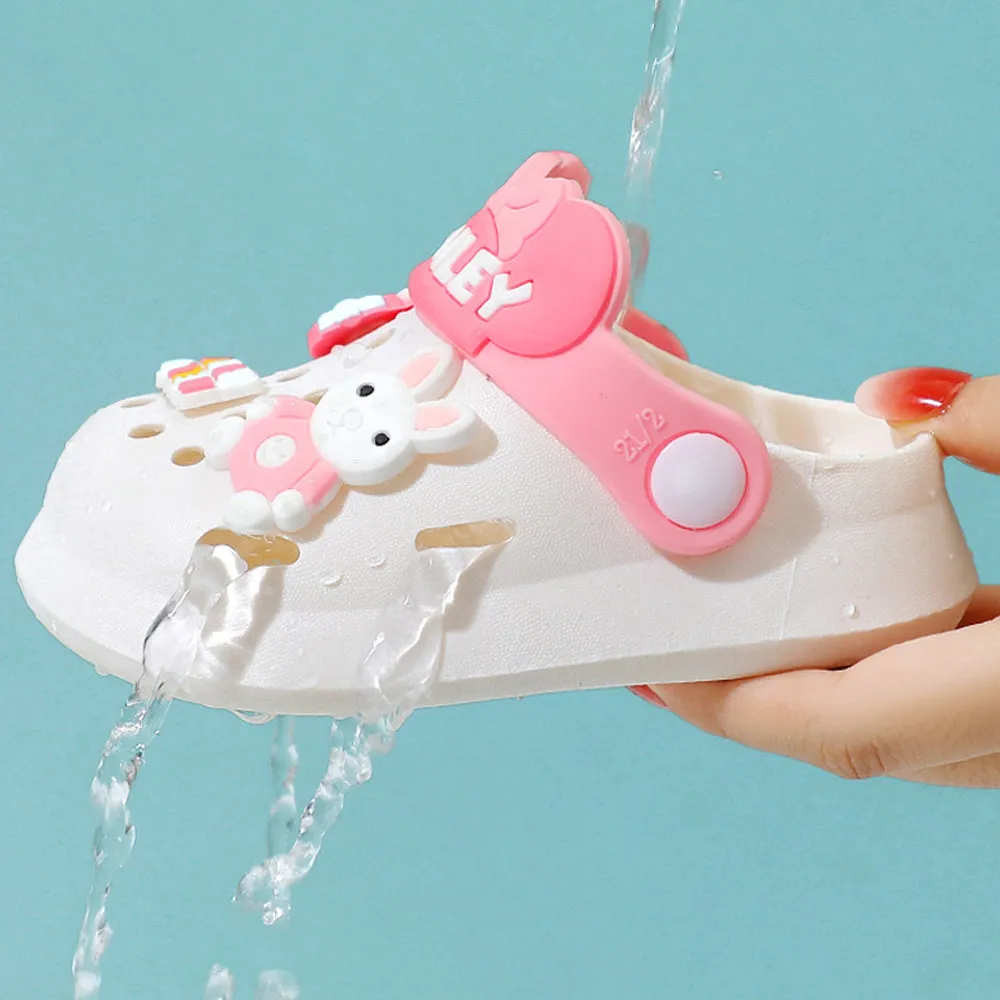 Little Surprise Box White Bunny Rabbit,Slip On Clogs ,Summer/Monsoon/ Beach Footwear For Toddlers And Kids, Unisex.