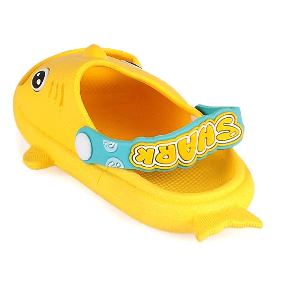 Little Surprise Box Yellow Shark Slip On Clogs ,Summer/Monsoon/ Beach Footwear For Toddlers And Kids, Unisex.