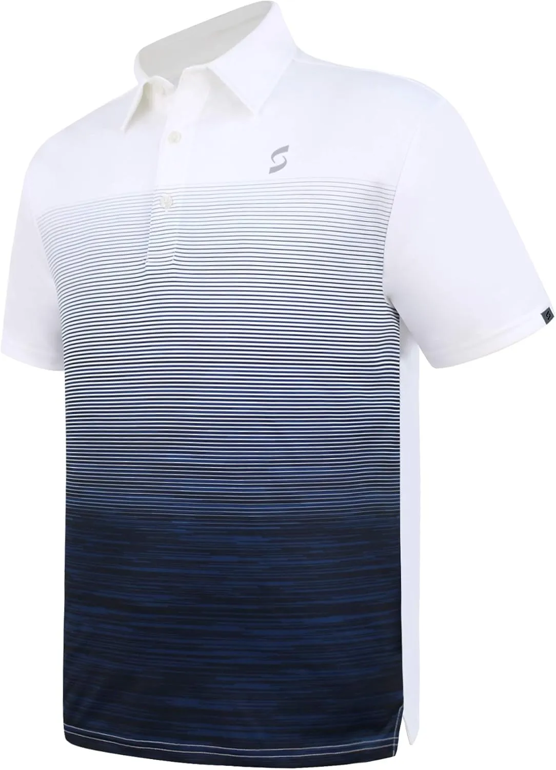 Mens Athletic Tennis Polo Shirt. Material Wicks Sweat and Dries Fast, Size S-2XL