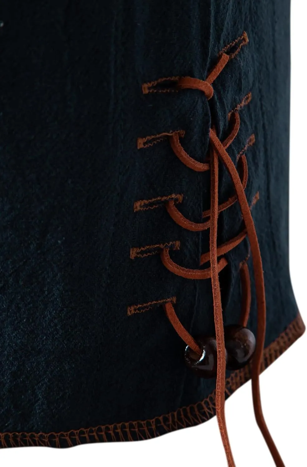 Men's Pure Cotton Vintage Short Sleeve Lace Up Shirts for Renaissance Pirate Viking Medieval Costume