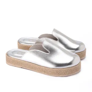 Modern Metallic Clogs -Silver