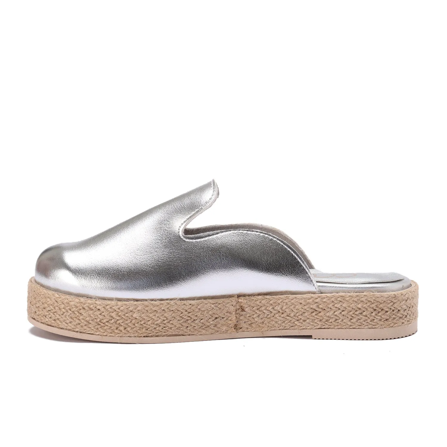 Modern Metallic Clogs -Silver