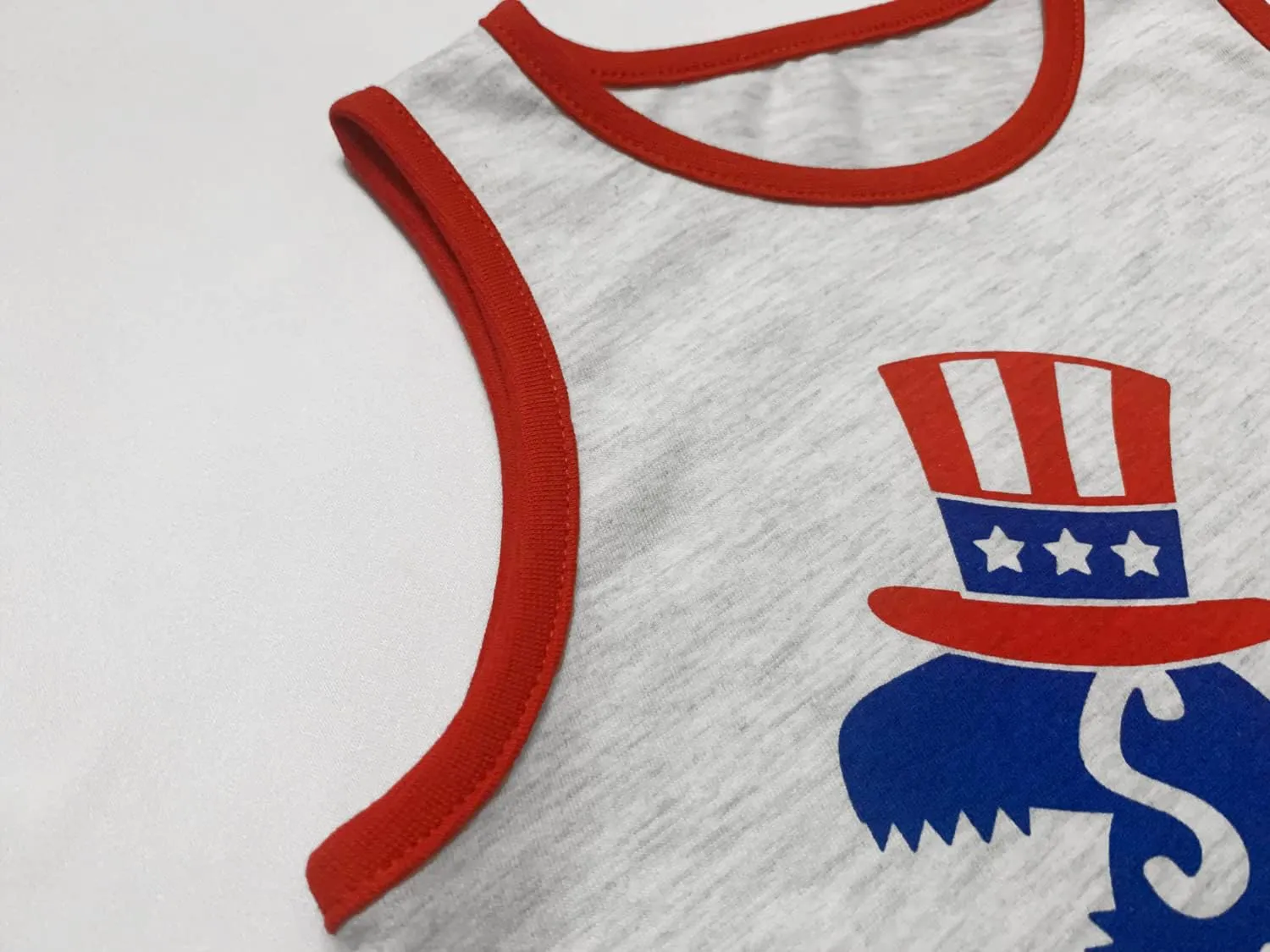 Mrocioa Toddler Boys Sleeveless Tank Top Shirts America Dinosaur Kids 4th of July Patriotic Clothes