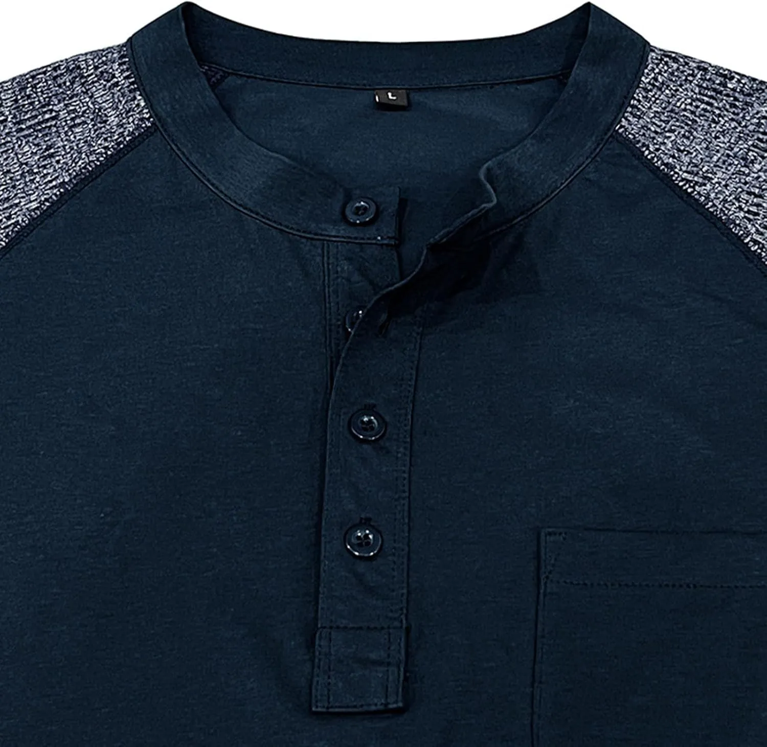 Muscularfit Shirts for Men Long Sleeve Button Up Henley Tshirt Casual Color Block Loose Pullover Athletic Gym Workout Tee Top