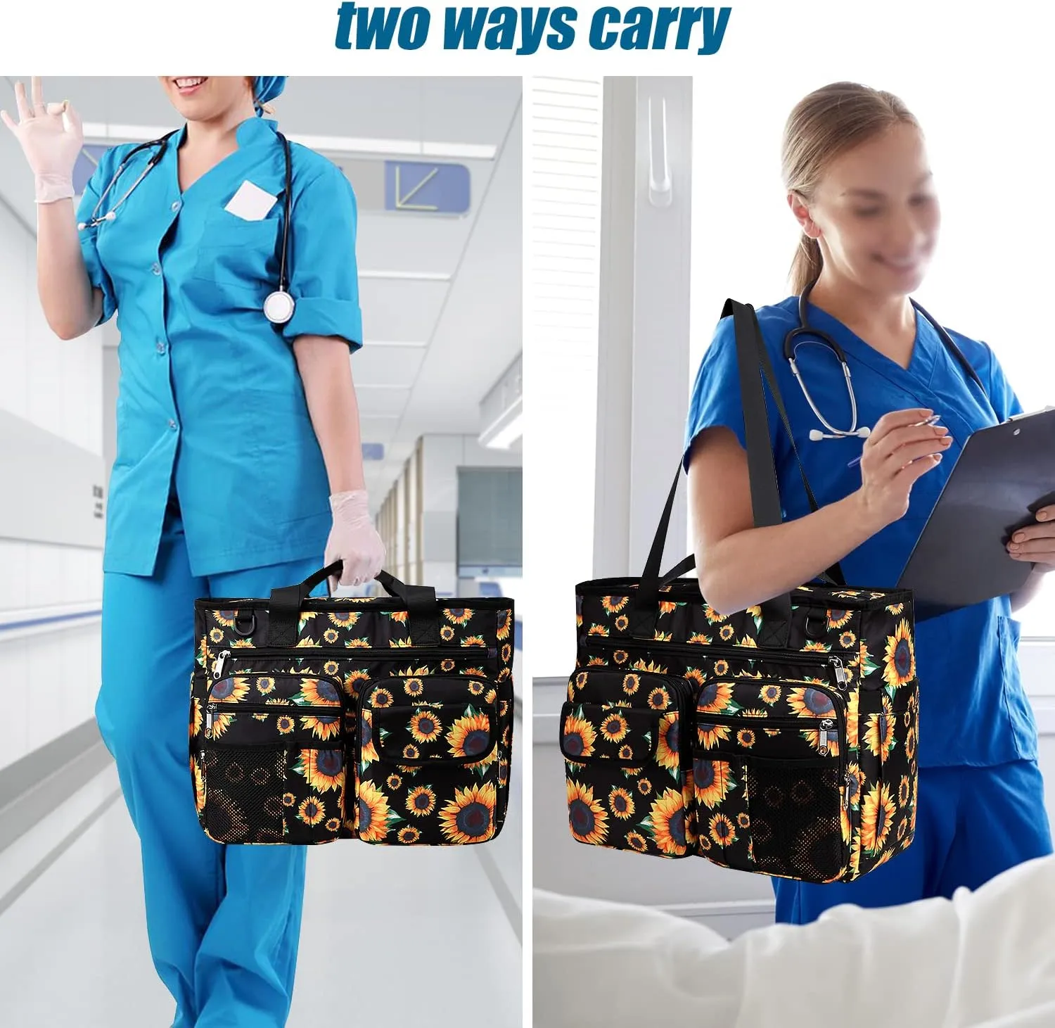 New Nurse Gifts for Women Nursing Graduation Appreciation Birthday Large Tote Bag for Work CNA Nurse Accessories Essentials Supplies Medical Assistant Equipment Clinical Bag Home Health