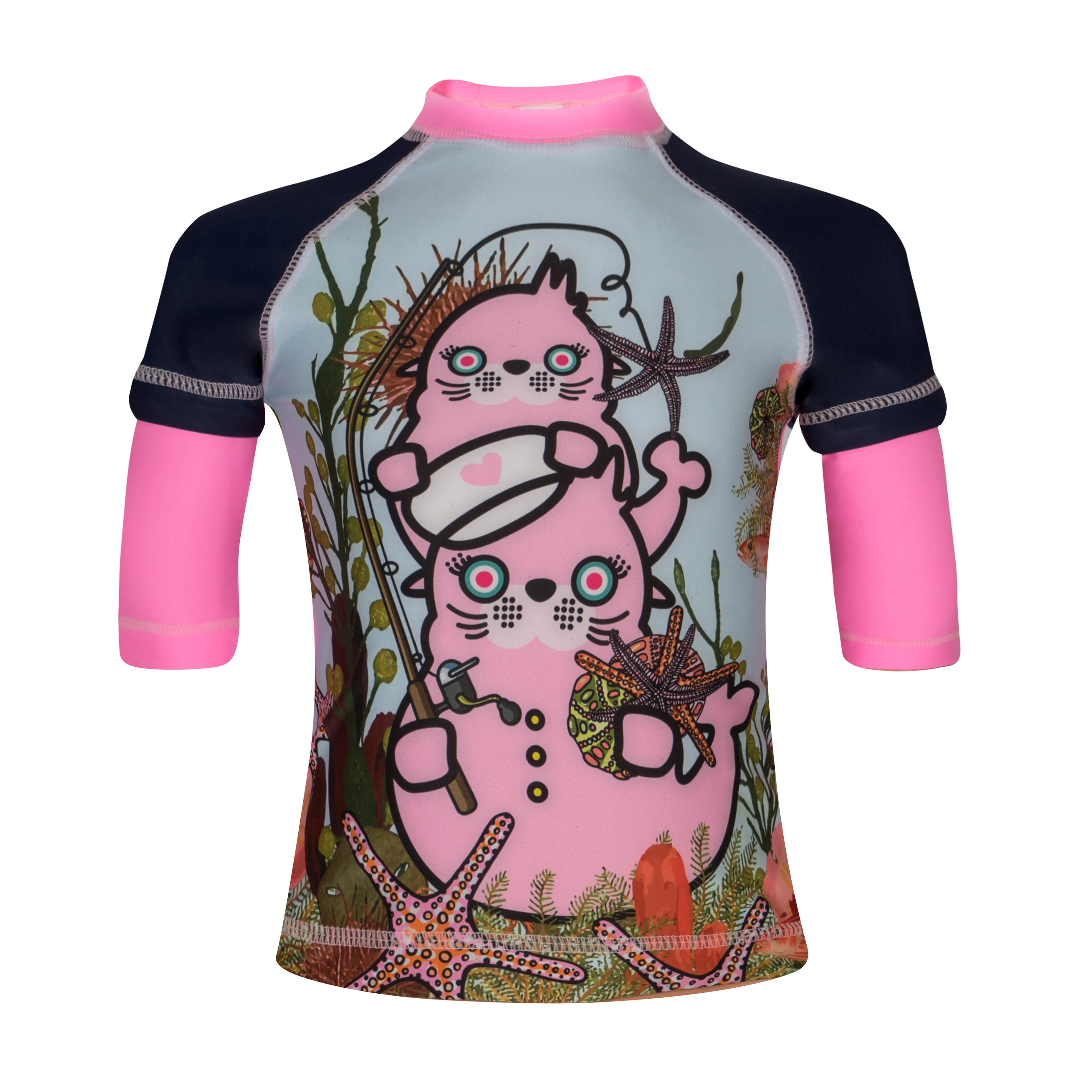 Oceano Baby Girl Long Sleeve Rash Guard Shirt