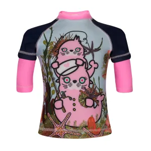 Oceano Baby Girl Long Sleeve Rash Guard Shirt