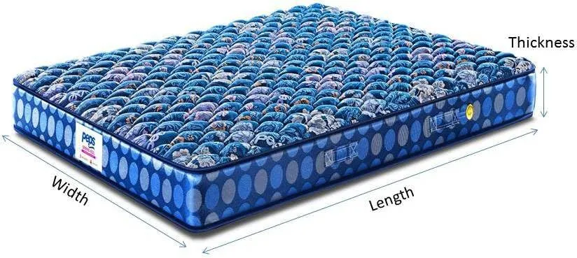 peps Springkoil Bonnell 10-inch Double Size Spring Mattress (Dark Blue, 75x66x10)