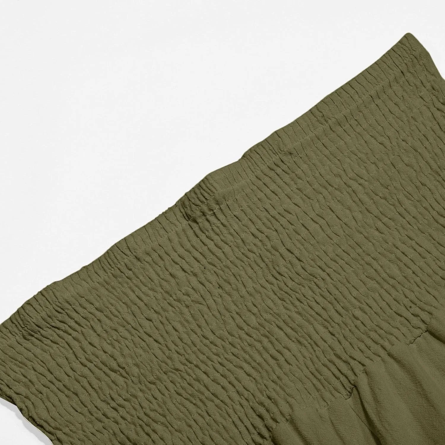 Photno Palazzo Pants for Women Wide Leg Linen Boho High Waist Ruffle Trouser Flowy Summer Resort Wear Vacation Beach Pants