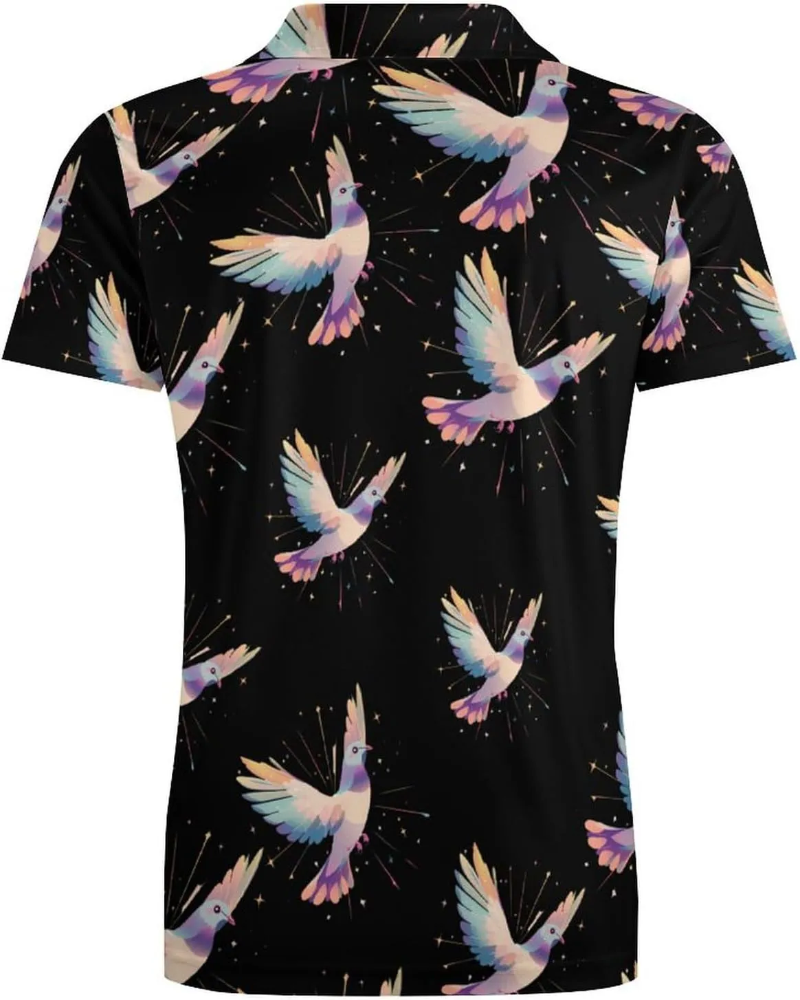Pigeon Doves of Hope Men's Polo-Shirt Regular-Fit Short Sleeve Sports Quick Dry Golf Tennis T-Shirt
