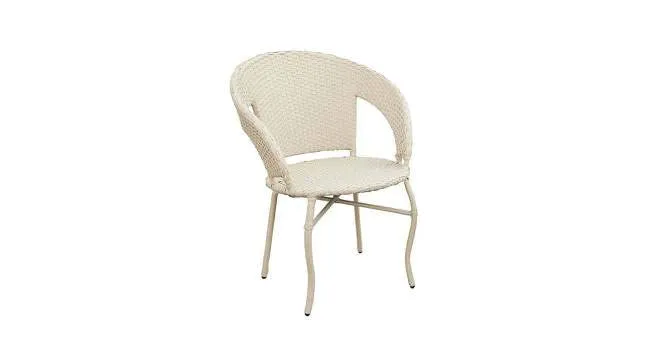 PRATHAM INDIA Beautiful Outdoor Garden Furniture Set for Coffee Table, Balcony Furniture, Office Furniture Patio Seating Set (Standard, Off White(4 Chair 1 Table))