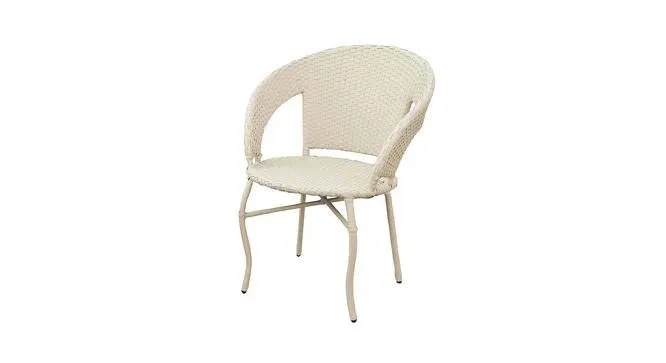 PRATHAM INDIA Beautiful Outdoor Garden Furniture Set for Coffee Table, Balcony Furniture, Office Furniture Patio Seating Set (Standard, Off White(4 Chair 1 Table))