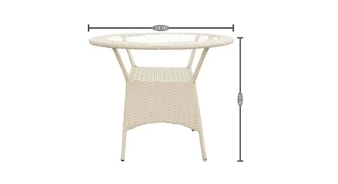 PRATHAM INDIA Beautiful Outdoor Garden Furniture Set for Coffee Table, Balcony Furniture, Office Furniture Patio Seating Set (Standard, Off White(4 Chair 1 Table))