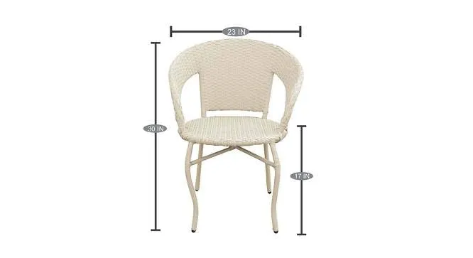 PRATHAM INDIA Beautiful Outdoor Garden Furniture Set for Coffee Table, Balcony Furniture, Office Furniture Patio Seating Set (Standard, Off White(4 Chair 1 Table))