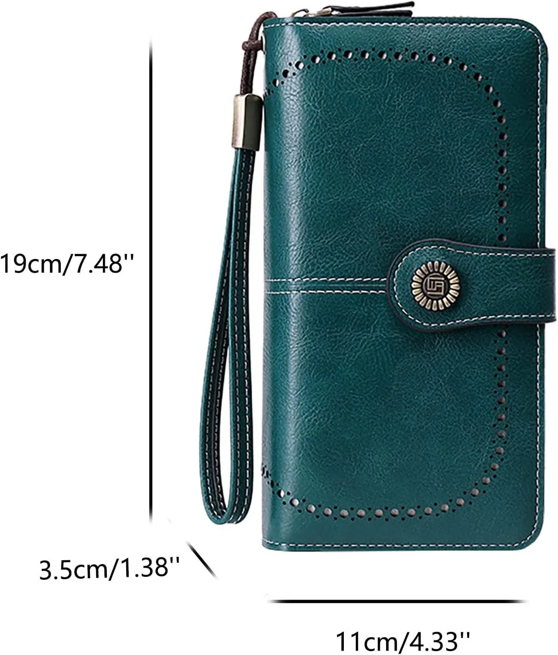 Rfid Wallet Women,2024 New Leather Wallet Wristlet for Women,Rfid Blocking Large Capacity Zip Around Bifold Clutch Purses Credit Card Wallet,Travel Wallet for Women Girls Mom Ladies