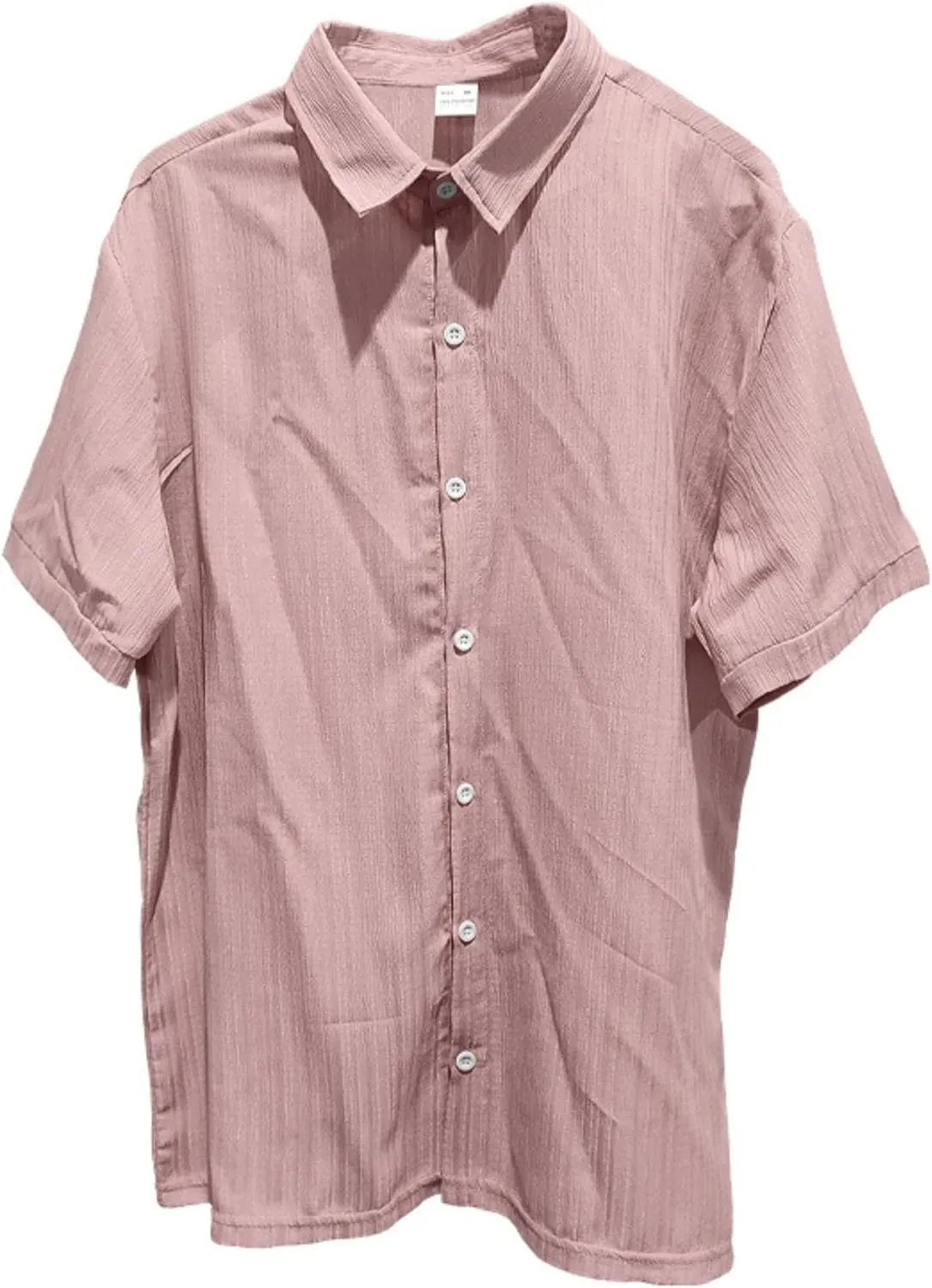 Short Sleeve Shirts Men Polo Striped Button Down Slim Fit Lapel Collar Jacquard Casual Summer Beach Tee Tops