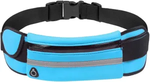 Slim Running Belt for Men, Waterproof Fanny Pack for Men,Phone Holder for Running,Reflective Waist Bag,Runners Belt Pouch,Money Belt,Waist Pack Bag for Workout Running Travel Camping