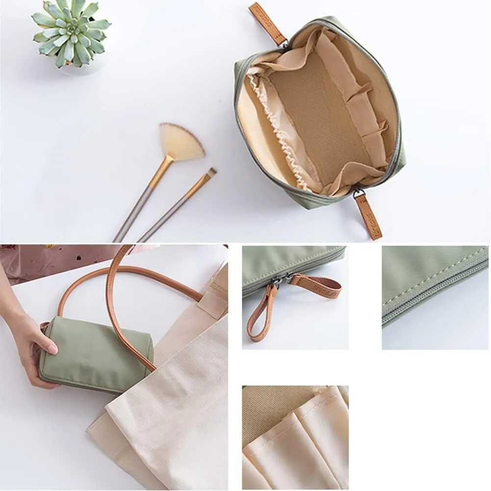 Small Makeup Bag, Makeup Pouch, Reusable Toiletry Bag Storage Bag Travel Cosmetic Organizer for Women and Girls
