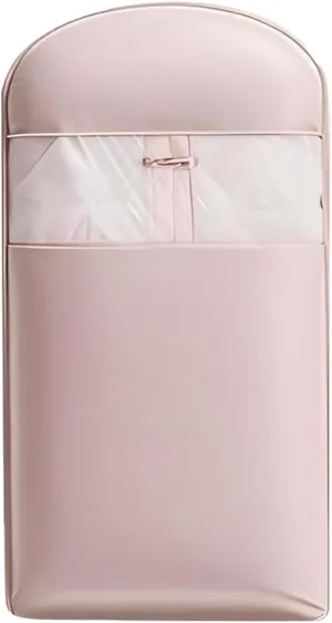 Space Saving Hanging Garment Bag with Self Compression Zipper,Space Saver Closet Organizers,Dust Cover Clothes Bags for Down Coat (Pink, M)