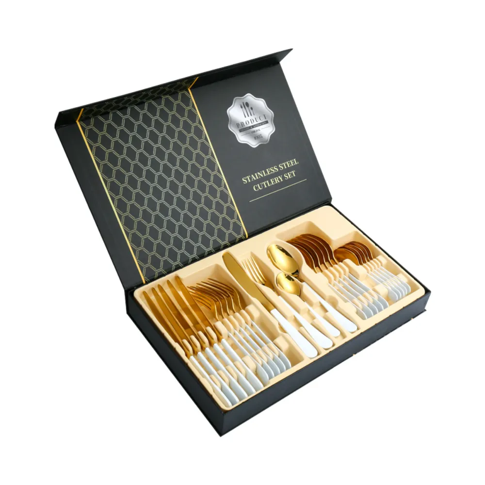 Stainless Steel Colored Cutlery Set - 16 Pieces