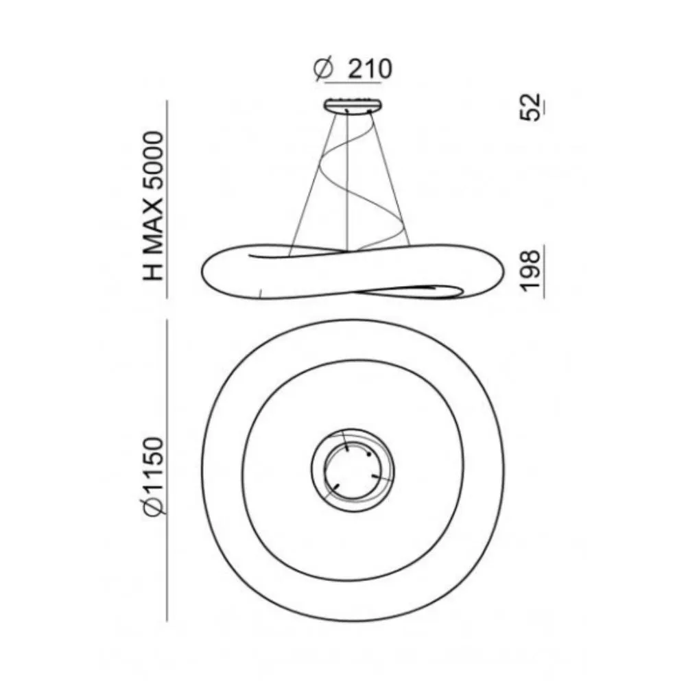 Stilnovo Mr Magoo suspension lamp LED diam. 115 cm.